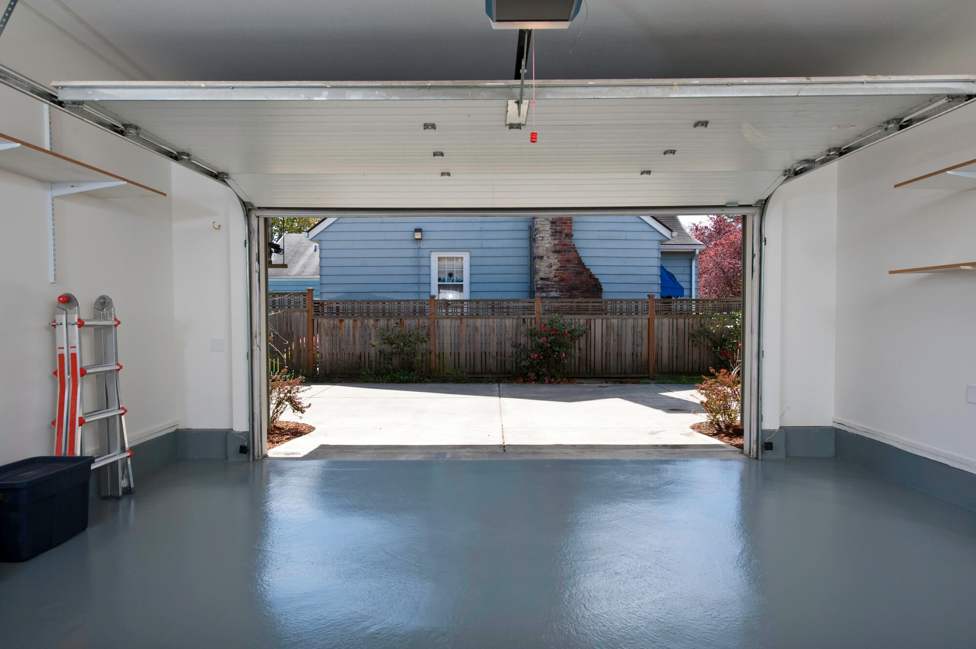 interior of garage