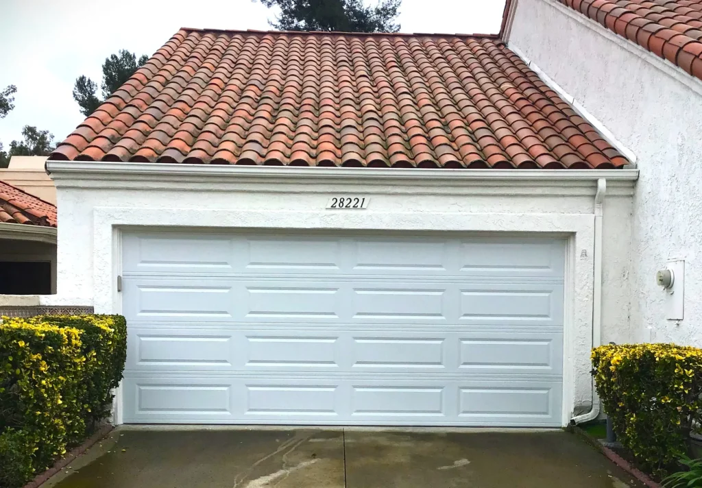 Long Panel white garage door newport beach